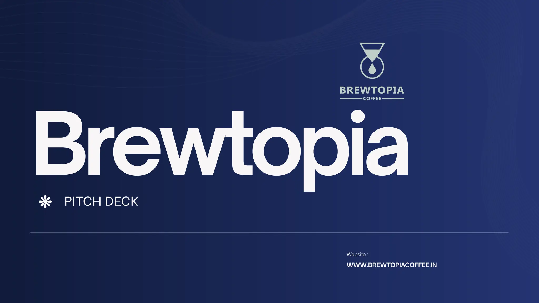 Cover slide of the Brewtopia pitch deck — Franchise Expansion