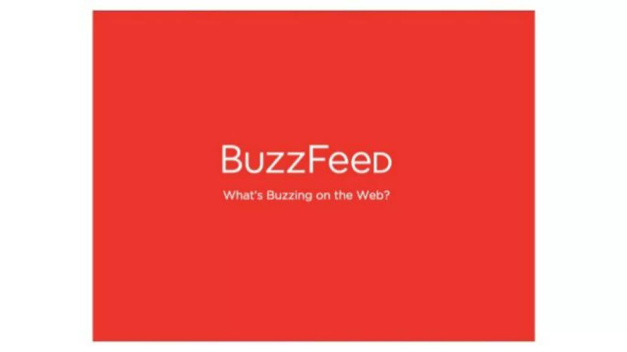 Cover slide of the BuzzFeed pitch deck — Early Stage VC 2008