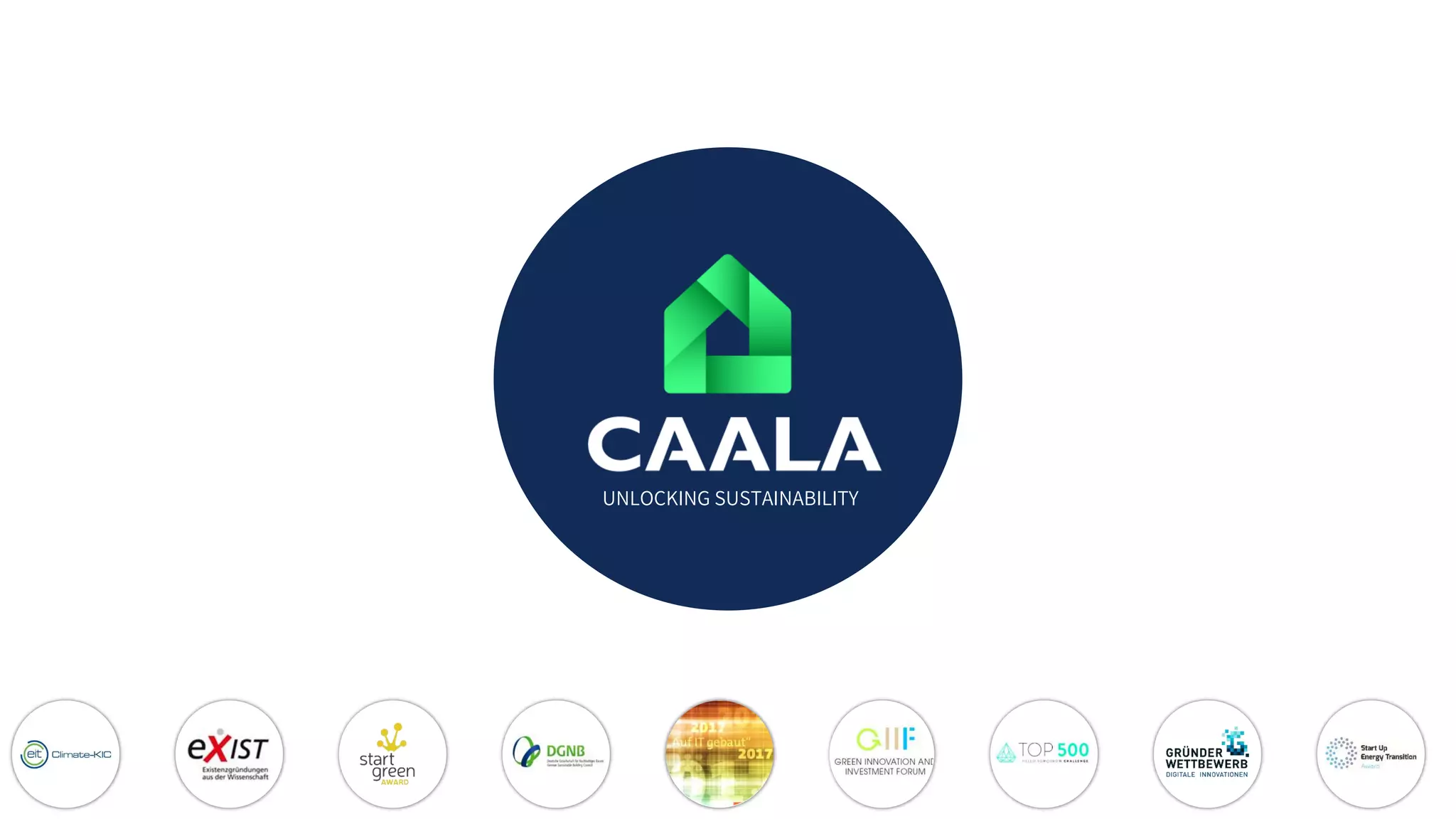 Cover slide of the Caala pitch deck — Beta / Early Stage 2017