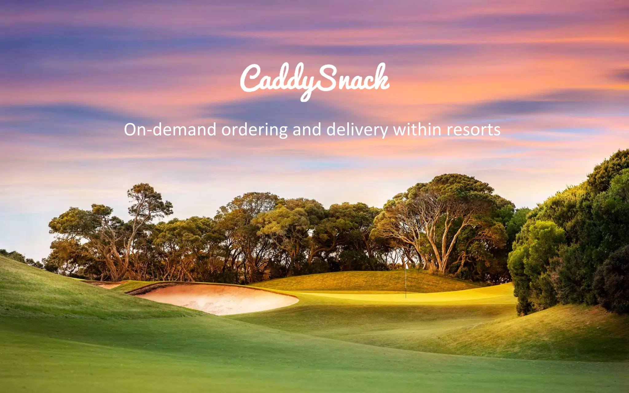 Cover slide of the CaddySnack Pitch Deck Teardown pitch deck