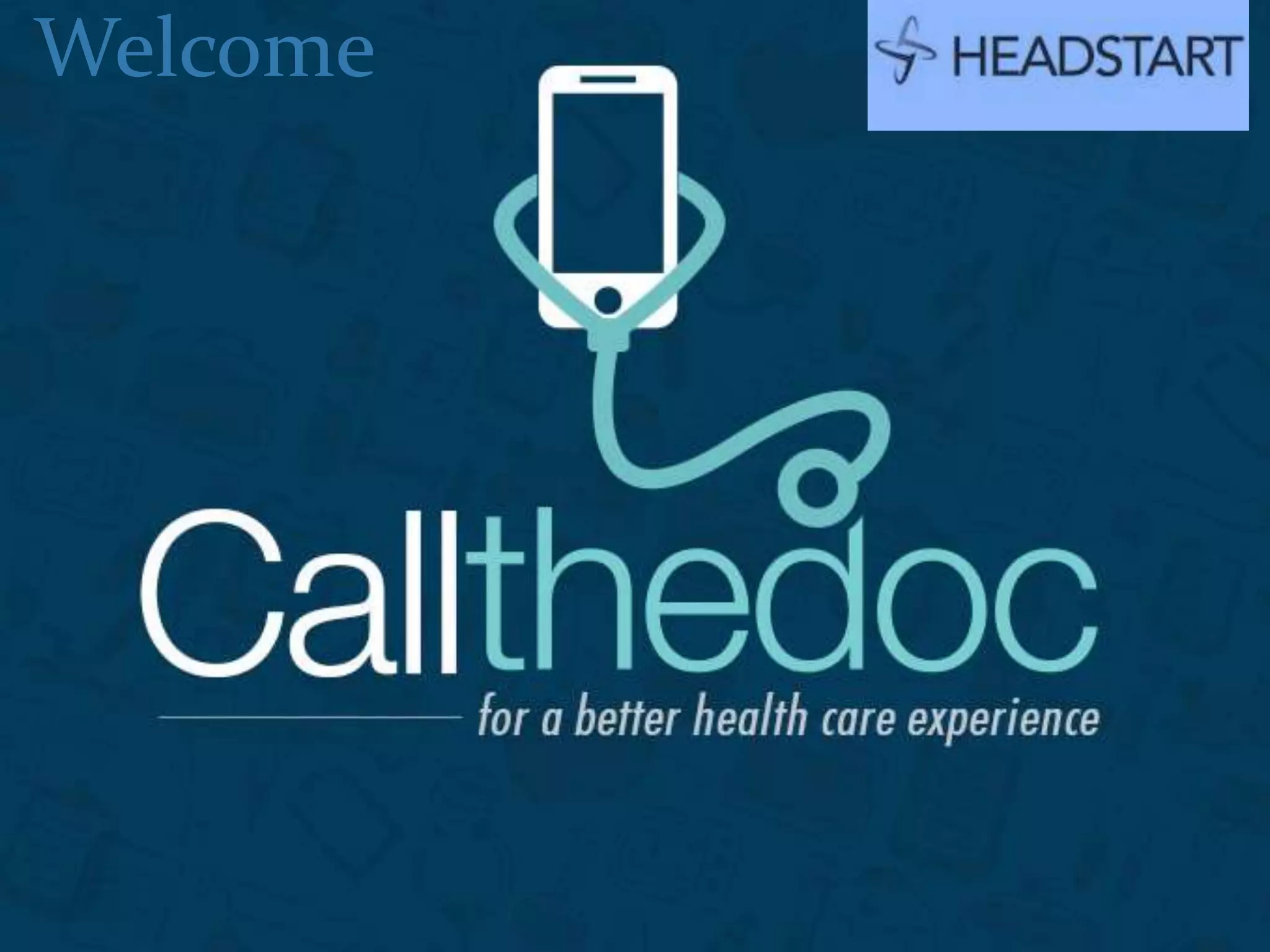 Cover slide of the Call the Doc pitch deck — Seed 2015