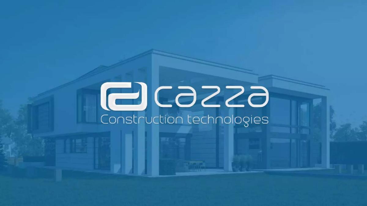 Cover slide of the Cazza pitch deck — Series A 2017