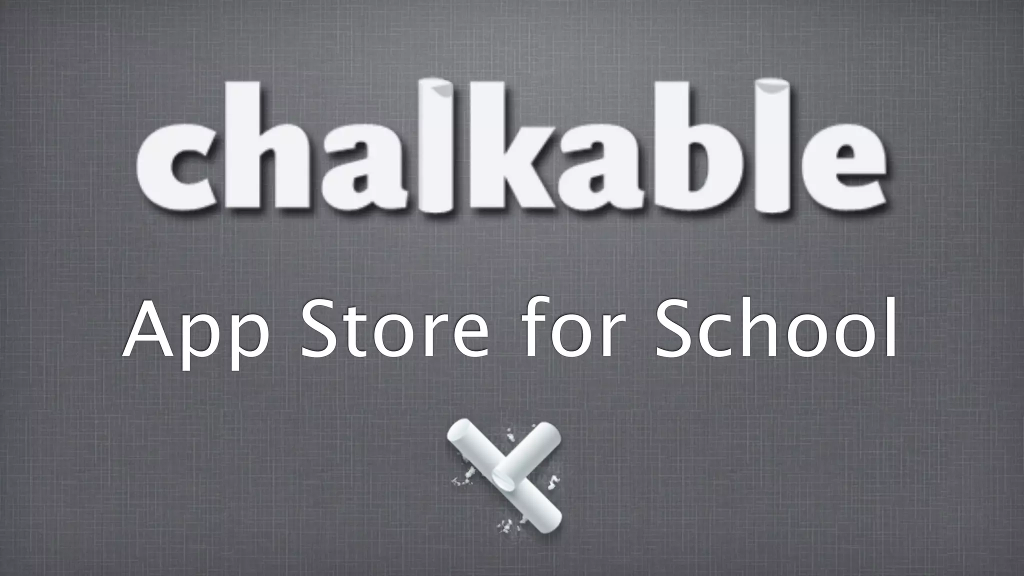 Cover slide of the Chalkable pitch deck — Seed