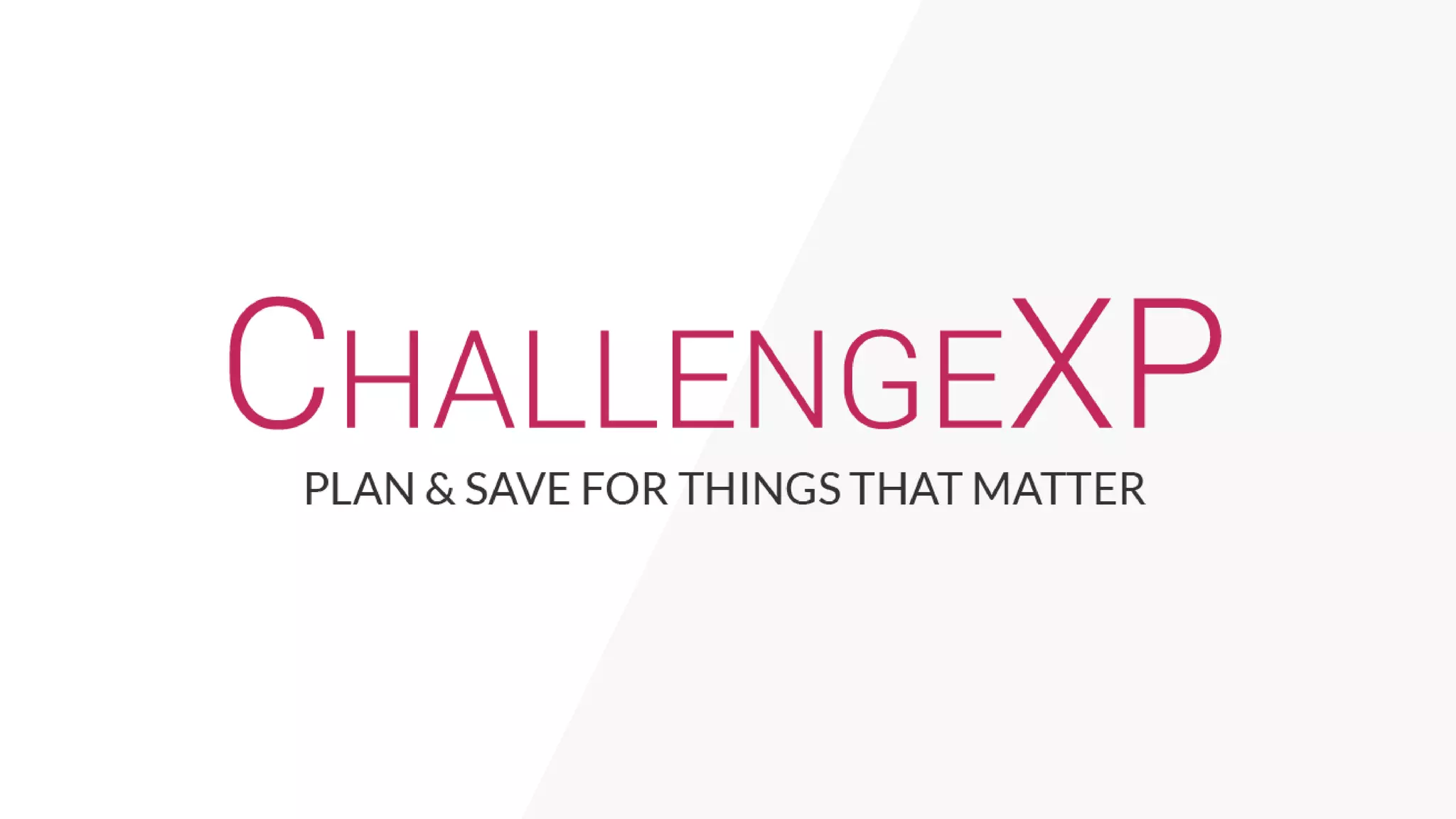 Cover slide of the Challenge xp pitch deck — 2015
