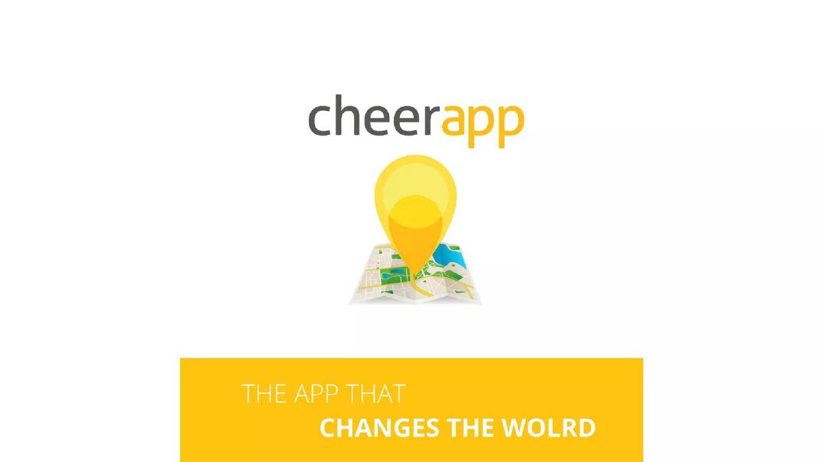 Cover slide of the Cheerapp Pitch Deck Teardown pitch deck