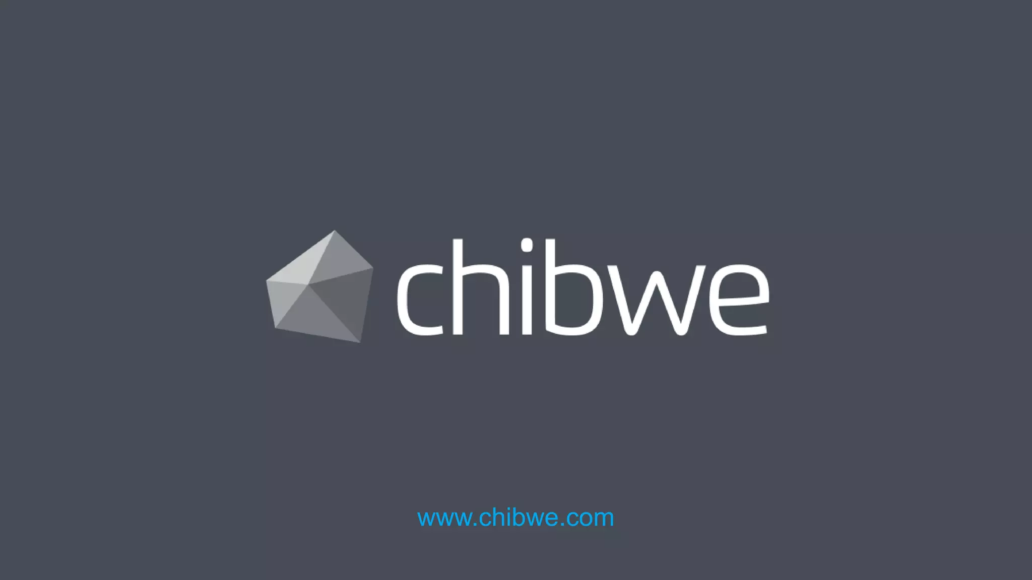 Cover slide of the Chibwe pitch deck — Seed / Pre-launch 2014
