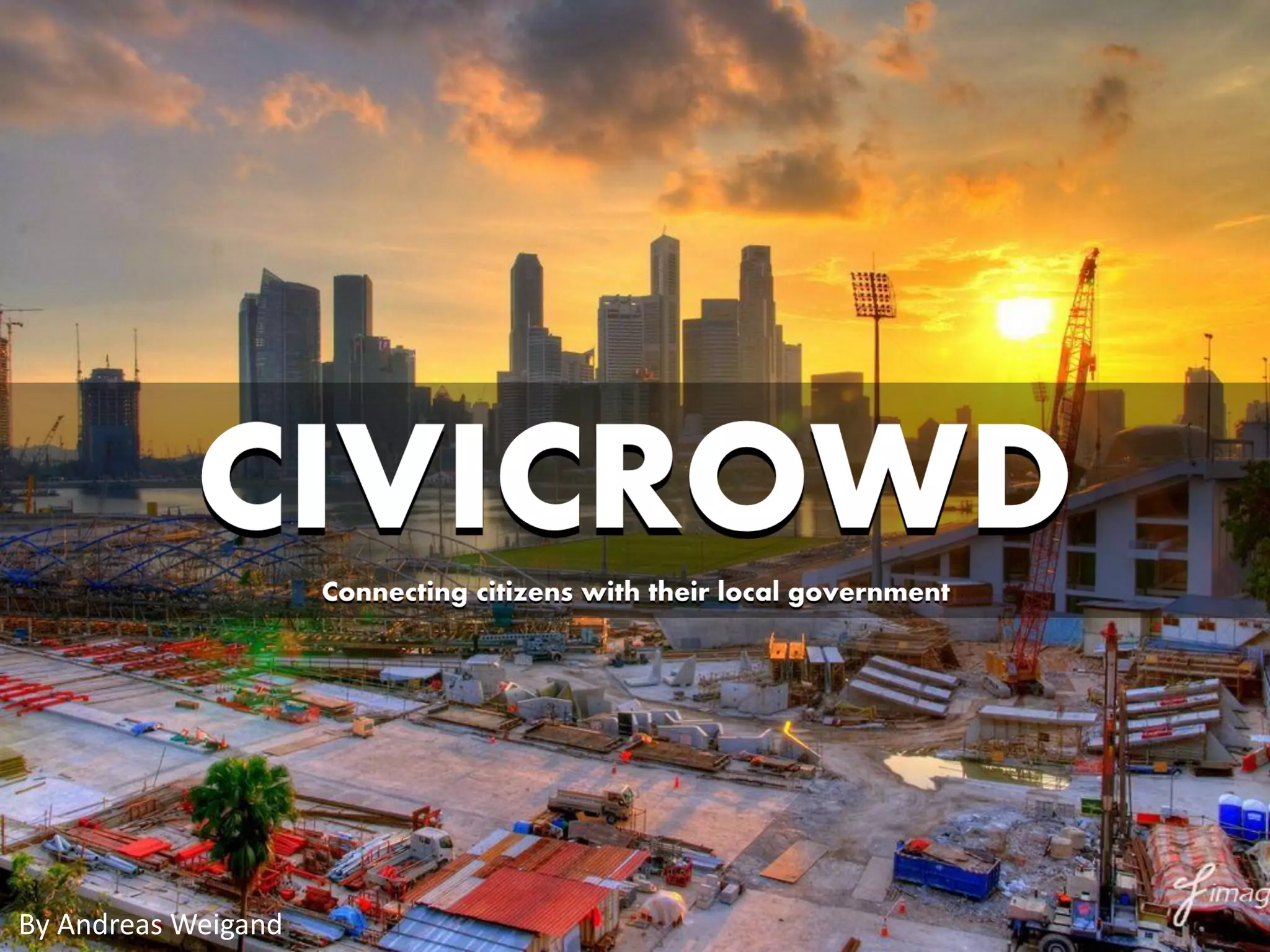 Cover slide of the Civicrowd pitch deck — Seed 2014