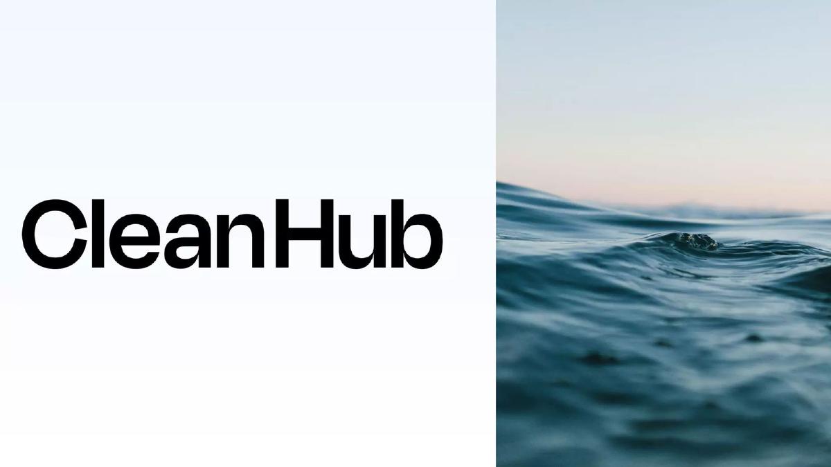 Cover slide of the CleanHub pitch deck — Seed
