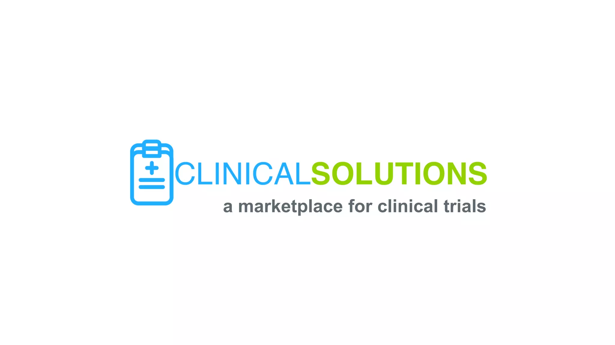 Cover slide of the ClinicalSolutions.io Pitch Deck Teardown pitch deck