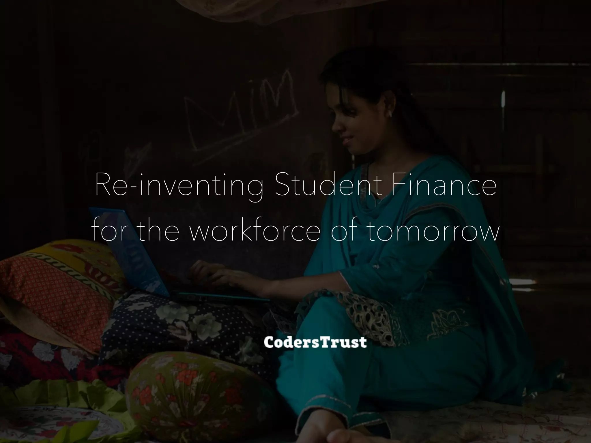 Cover slide of the CodersTrust pitch deck — Series A 2017