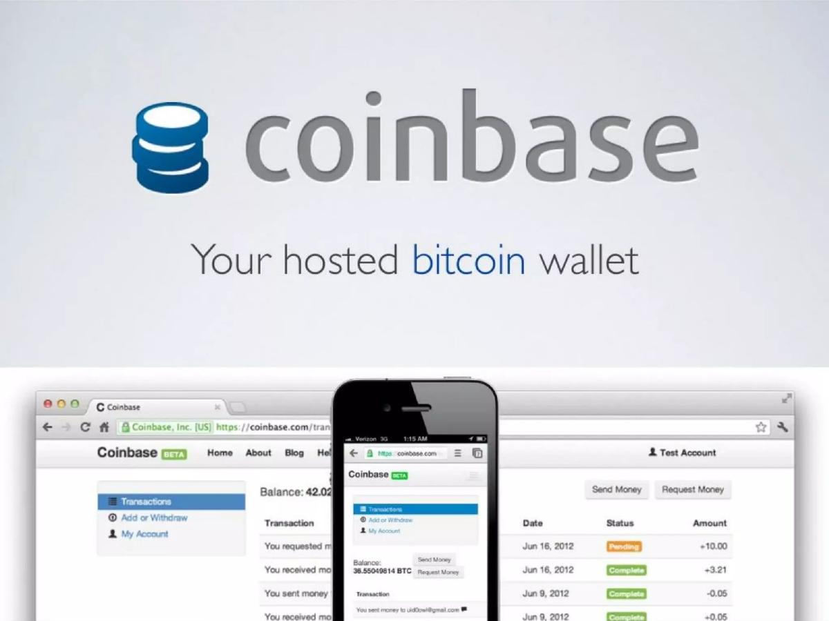 Cover slide of the Coinbase pitch deck — Seed 2012