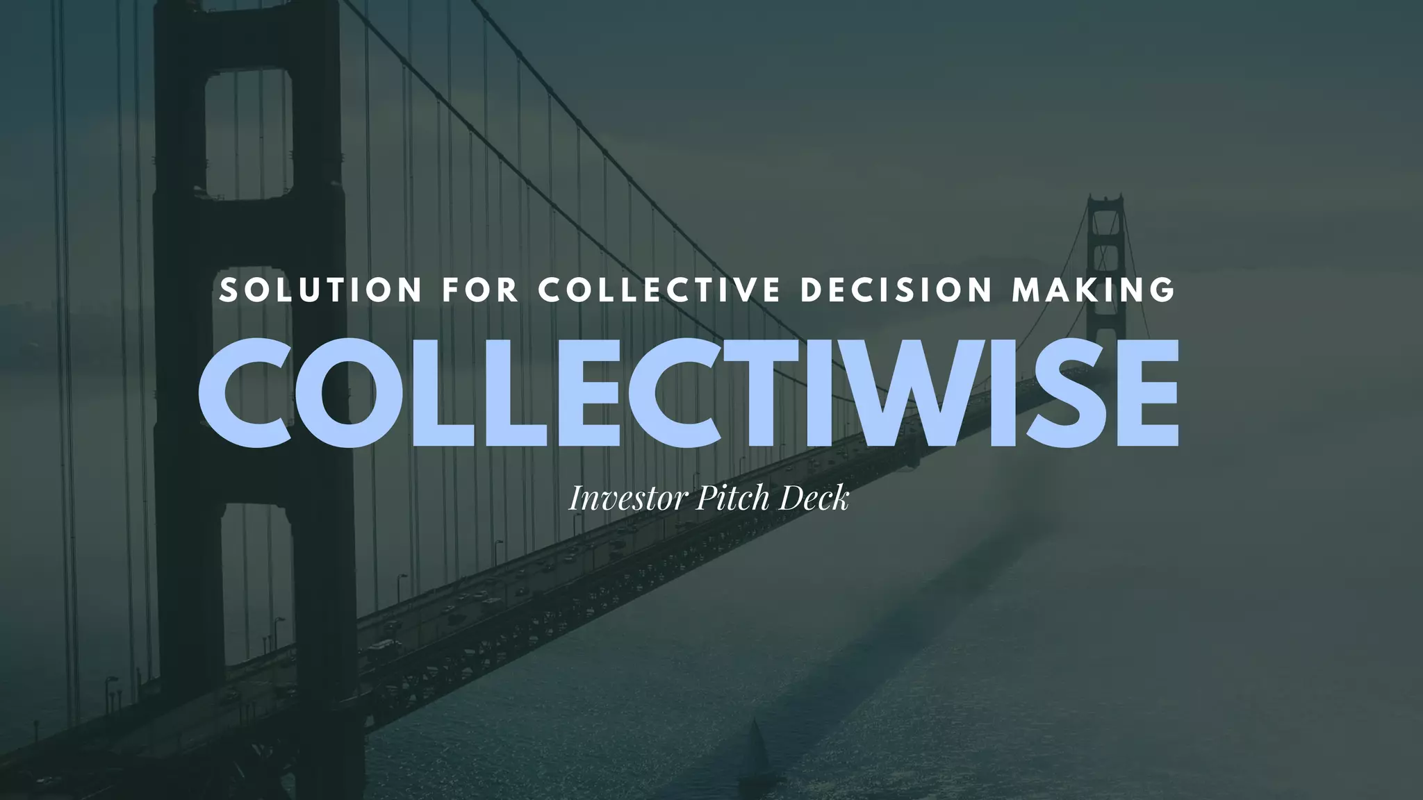 Cover slide of the Collectiwise Pitch Deck Teardown pitch deck