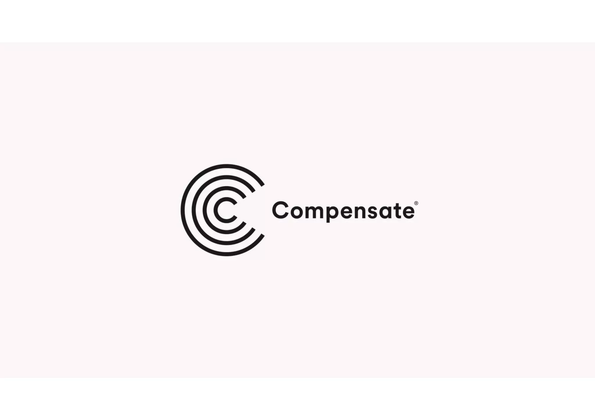 Cover slide of the Compensate pitch deck — 2019
