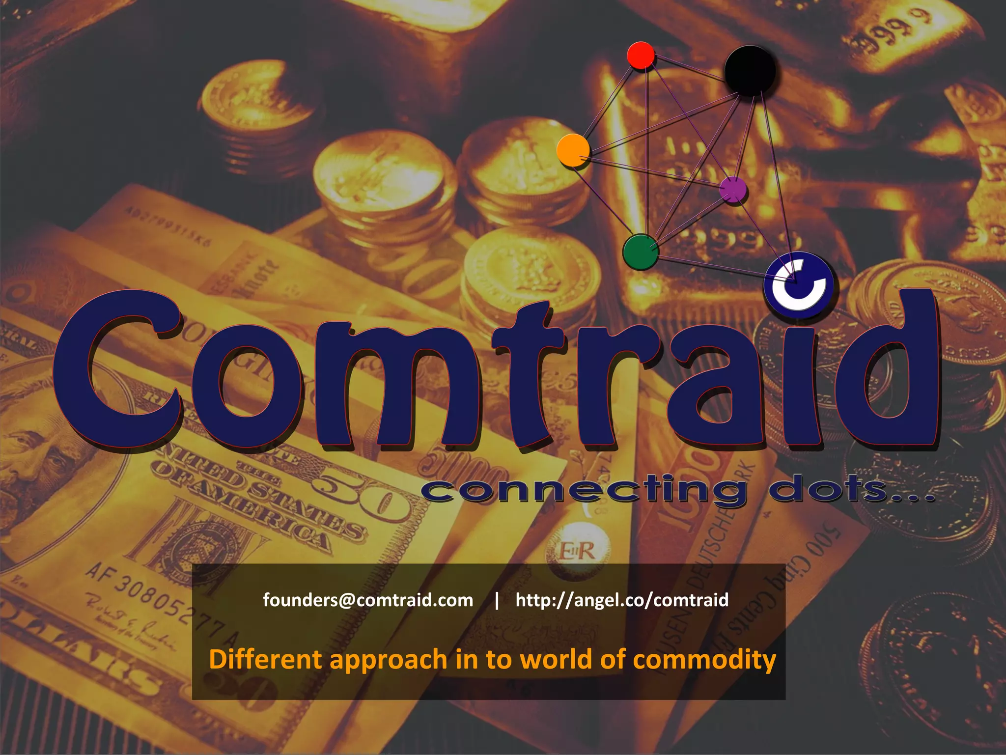 Cover slide of the Comtraid Pitch Deck Teardown pitch deck