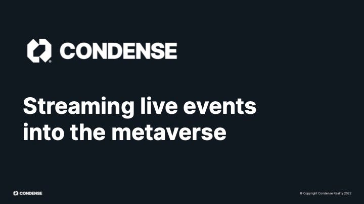 Cover slide of the Condense pitch deck — Seed 2024