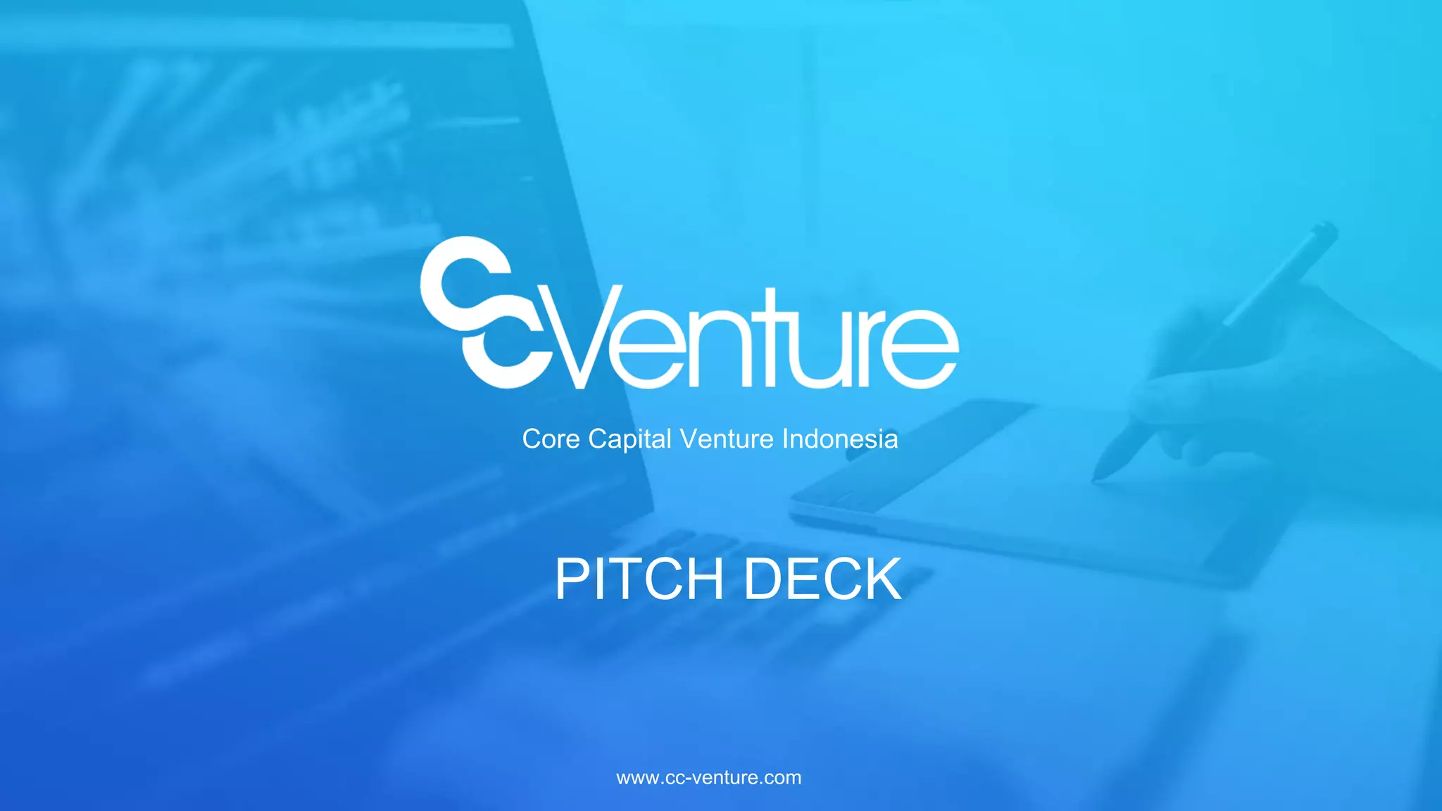 Cover slide of the Core Capital Venture Indonesia pitch deck — Early Stage 2019