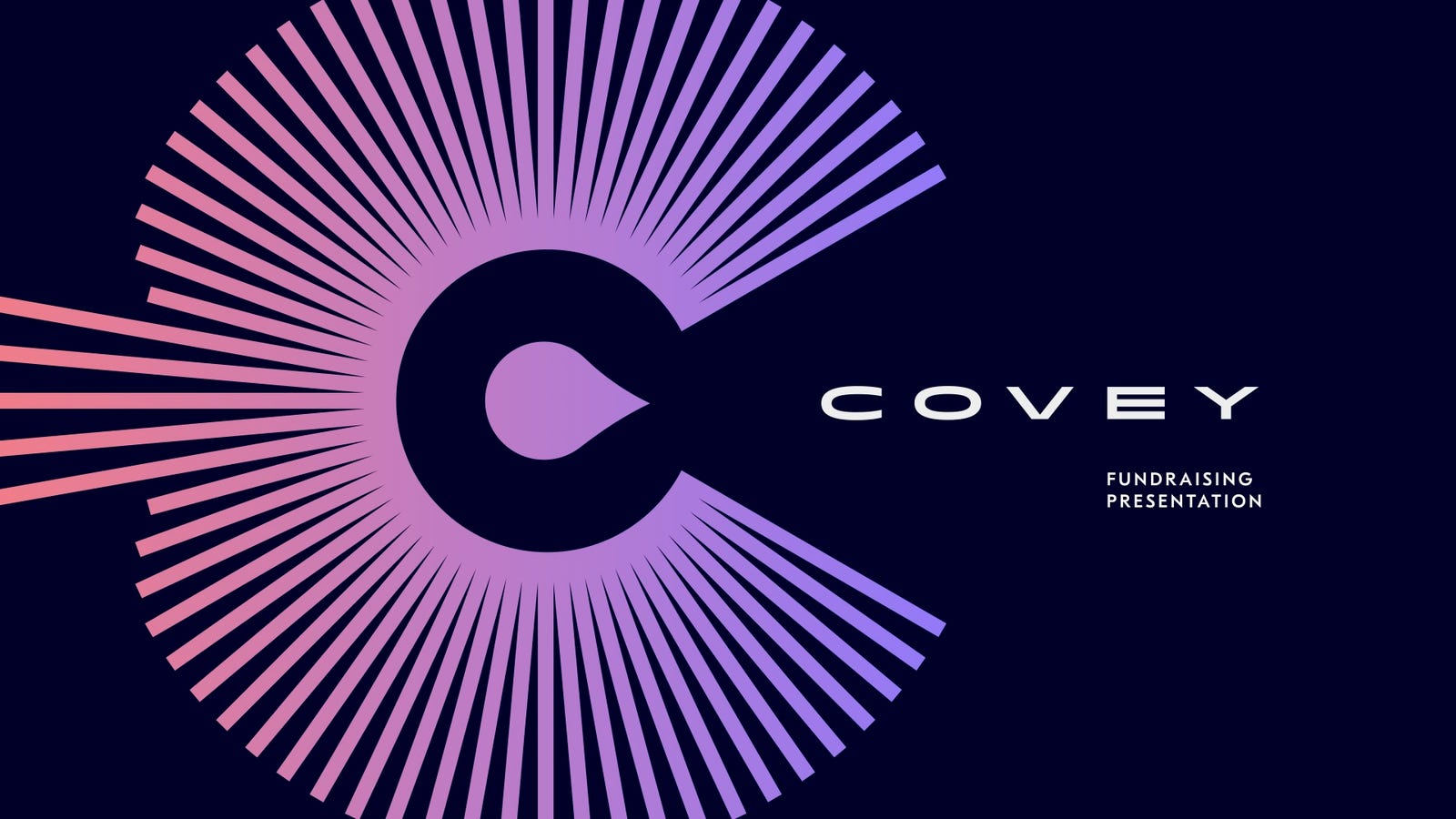 Cover slide of the Covey pitch deck — Seed 2022