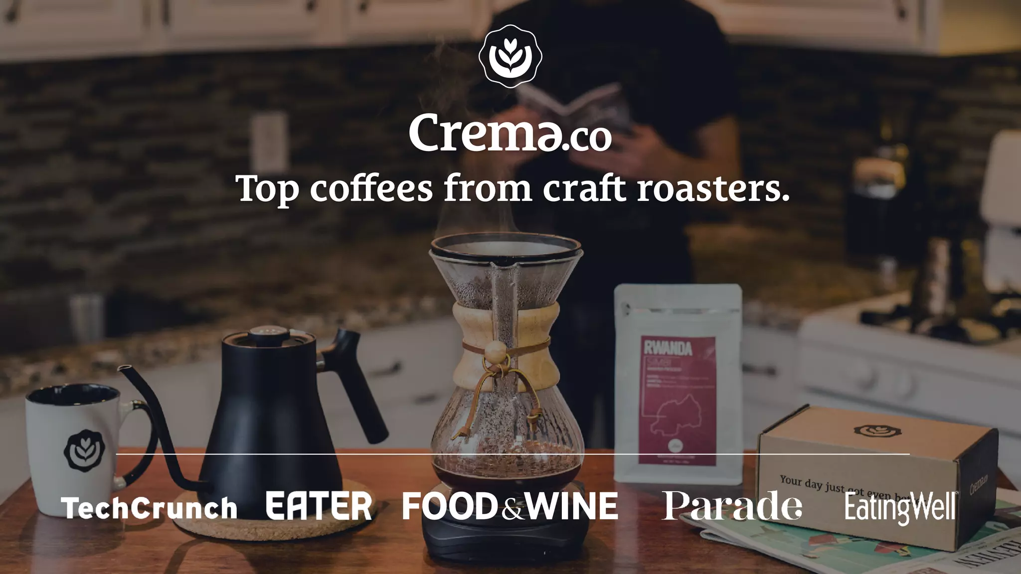 Cover slide of the Crema.co Pitch Deck Teardown pitch deck