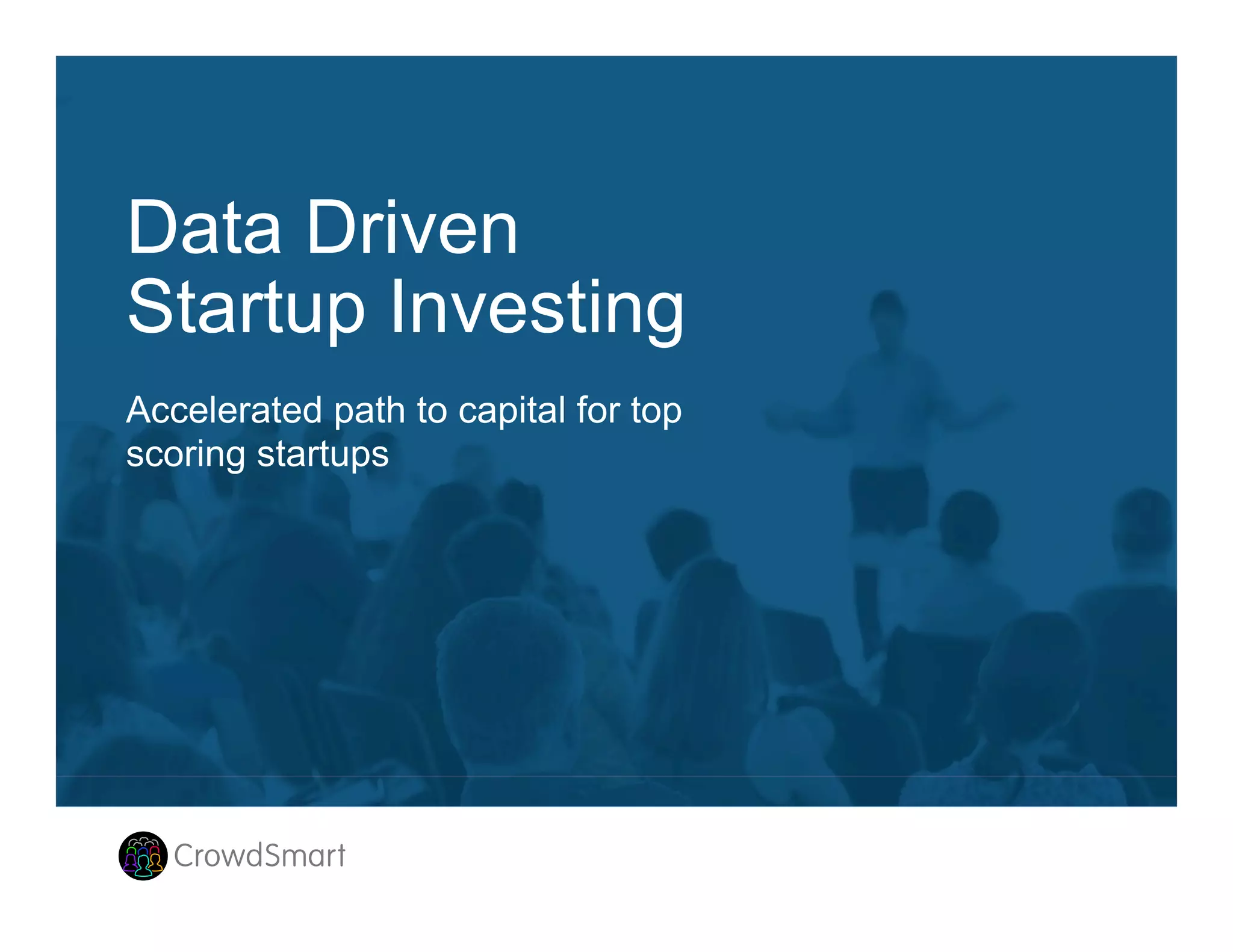 Cover slide of the CrowdSmart pitch deck — Unknown (2016 Era) 2016