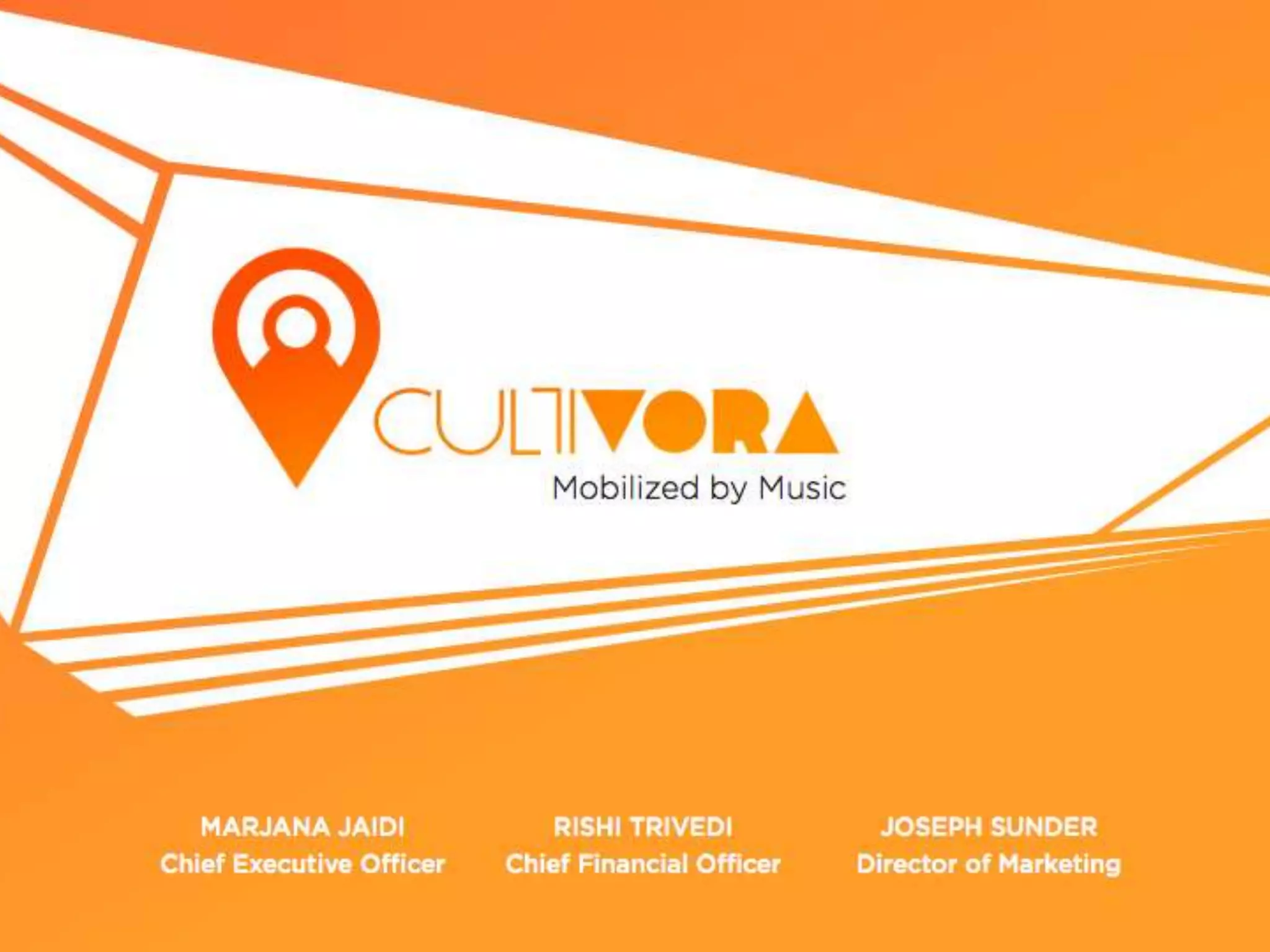 Cover slide of the Cultivora pitch deck — Early Stage 2012
