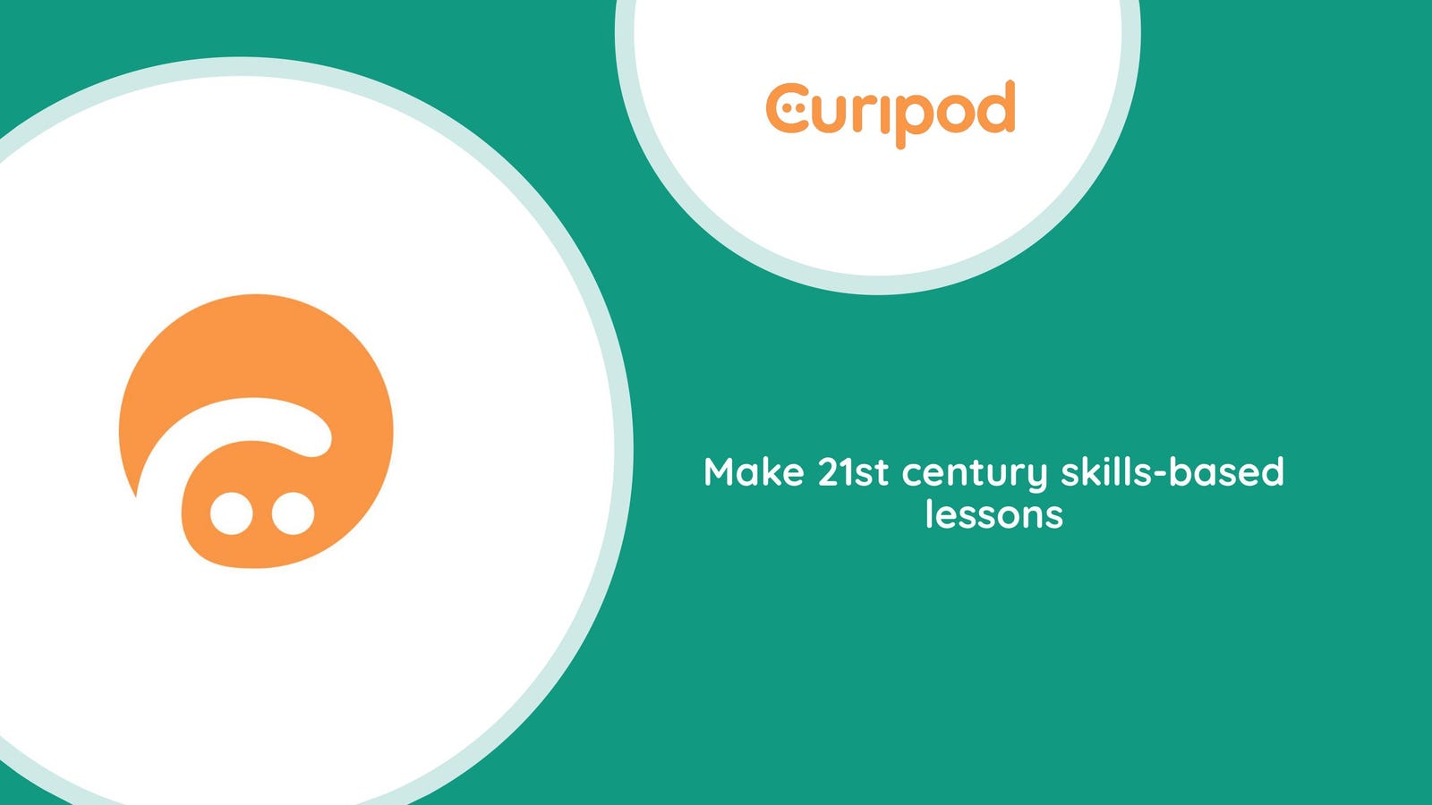 Cover slide of the Curipod pitch deck — Seed 2023