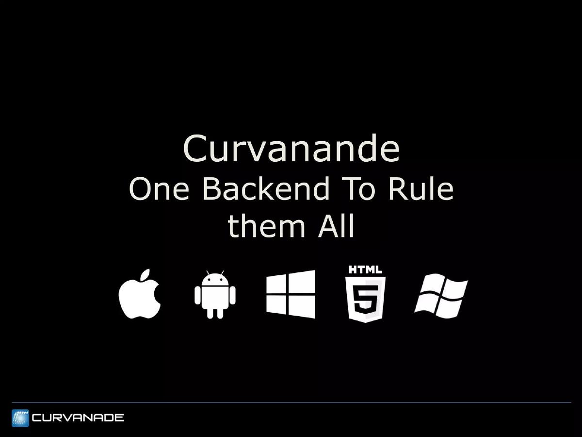 Cover slide of the Curvanade pitch deck — Early Stage / Seed 2012
