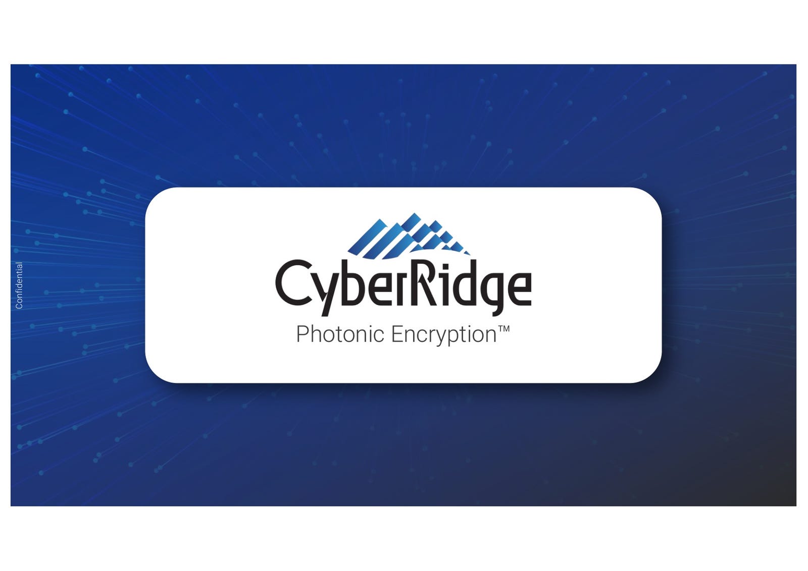 Cover slide of the CyberRidge pitch deck — Seed 2024