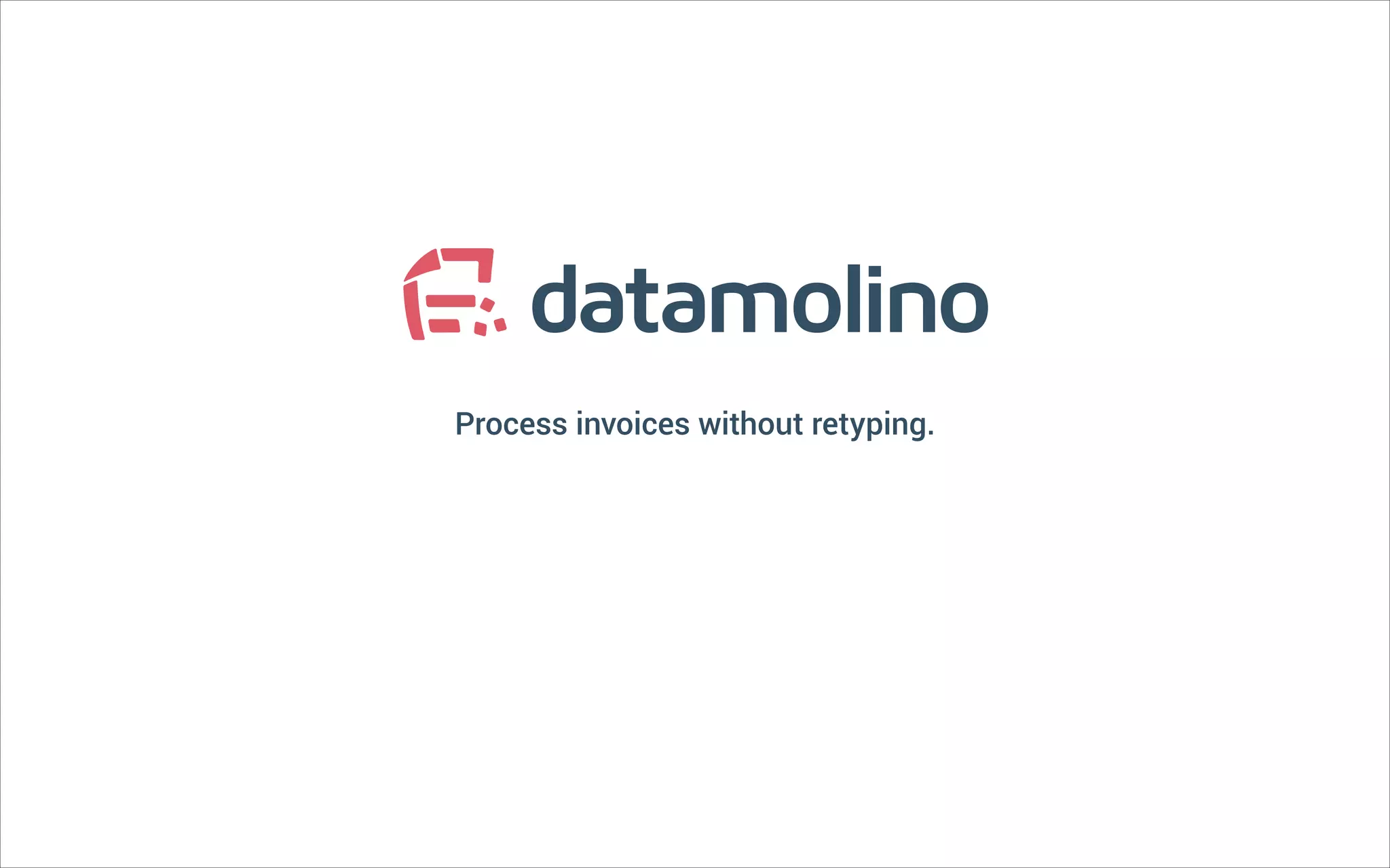 Cover slide of the Datamolino pitch deck — Post-Seed / Validation 2014