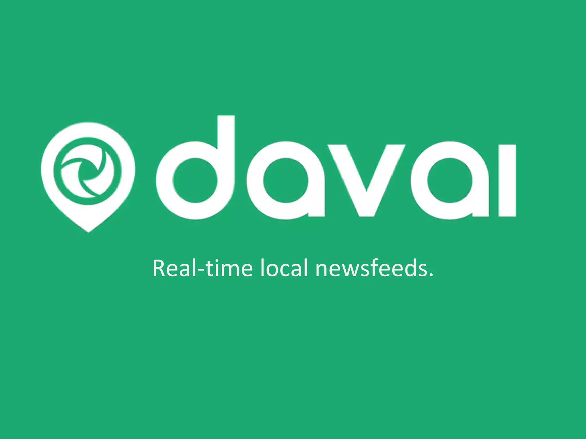 Cover slide of the Davai pitch deck