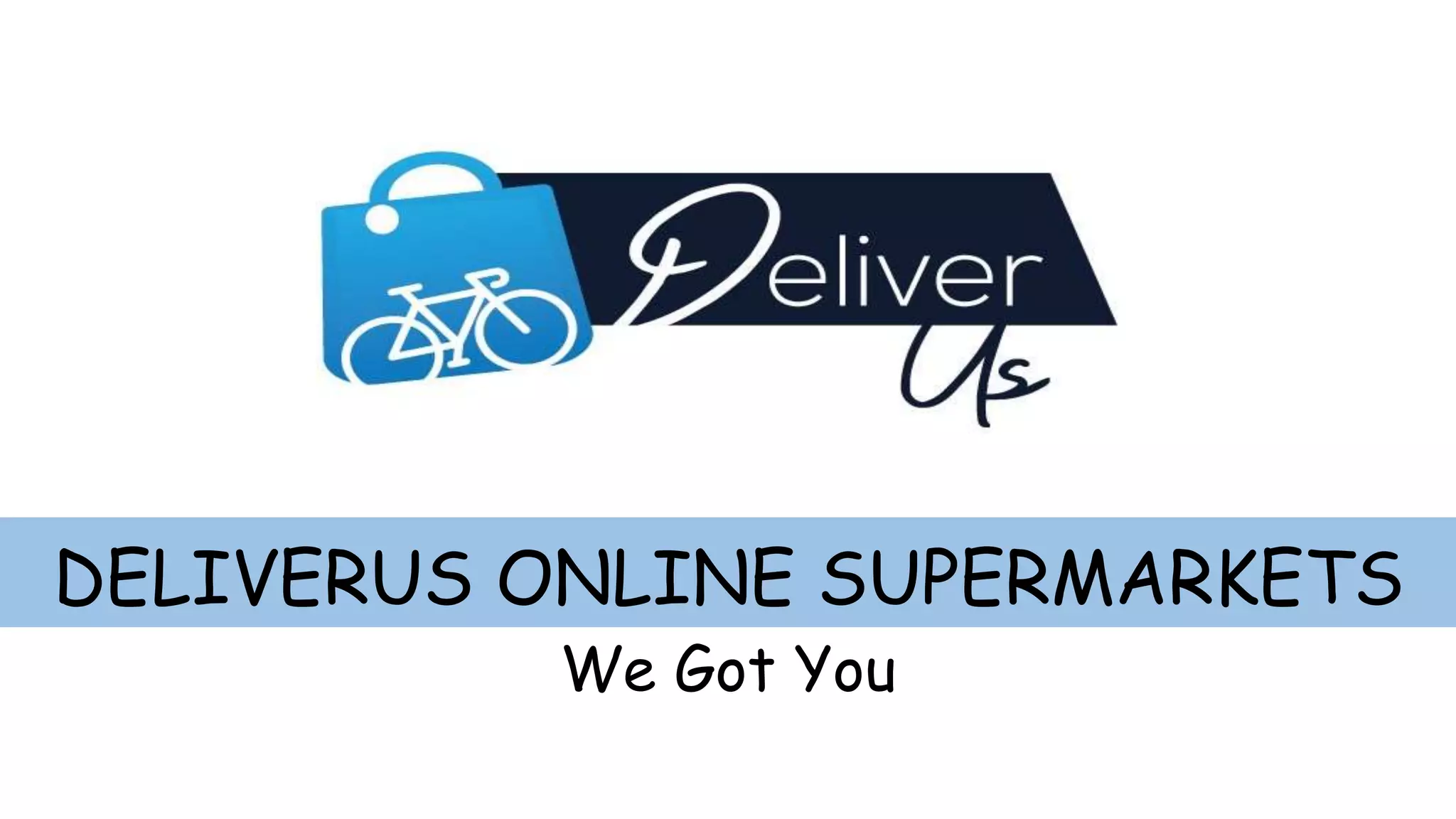 Cover slide of the Deliverus Online Supermarkets (White Web Kenya) pitch deck