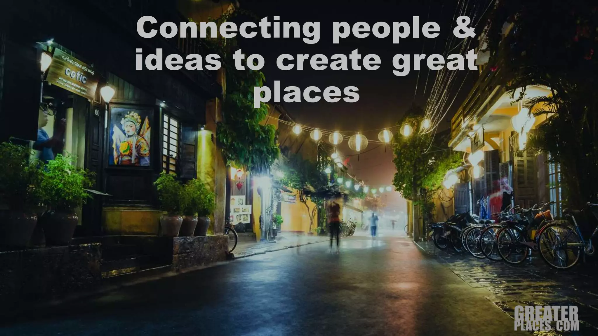 Cover slide of the Greater Places pitch deck — Seed 2017