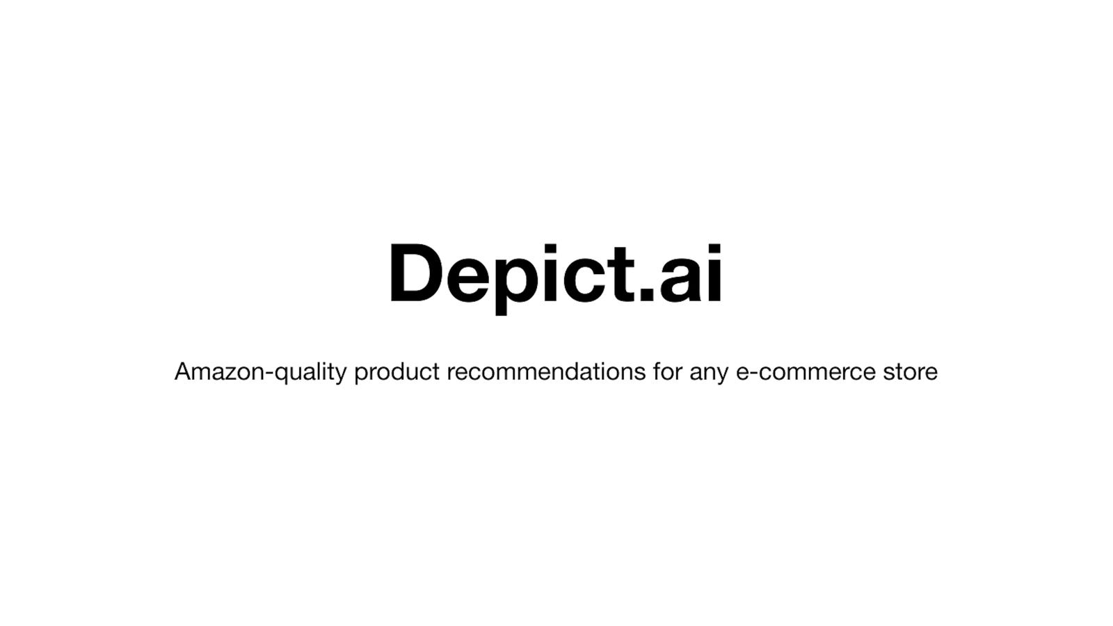 Cover slide of the Depict.ai pitch deck — Seed 2020