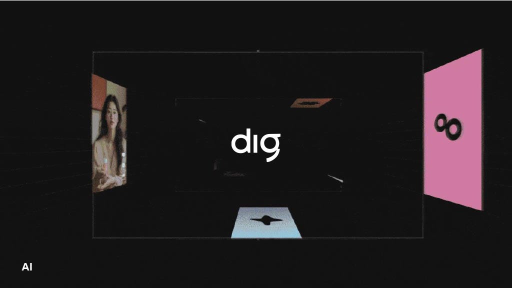 Cover slide of the Dig pitch deck — Series A 2024