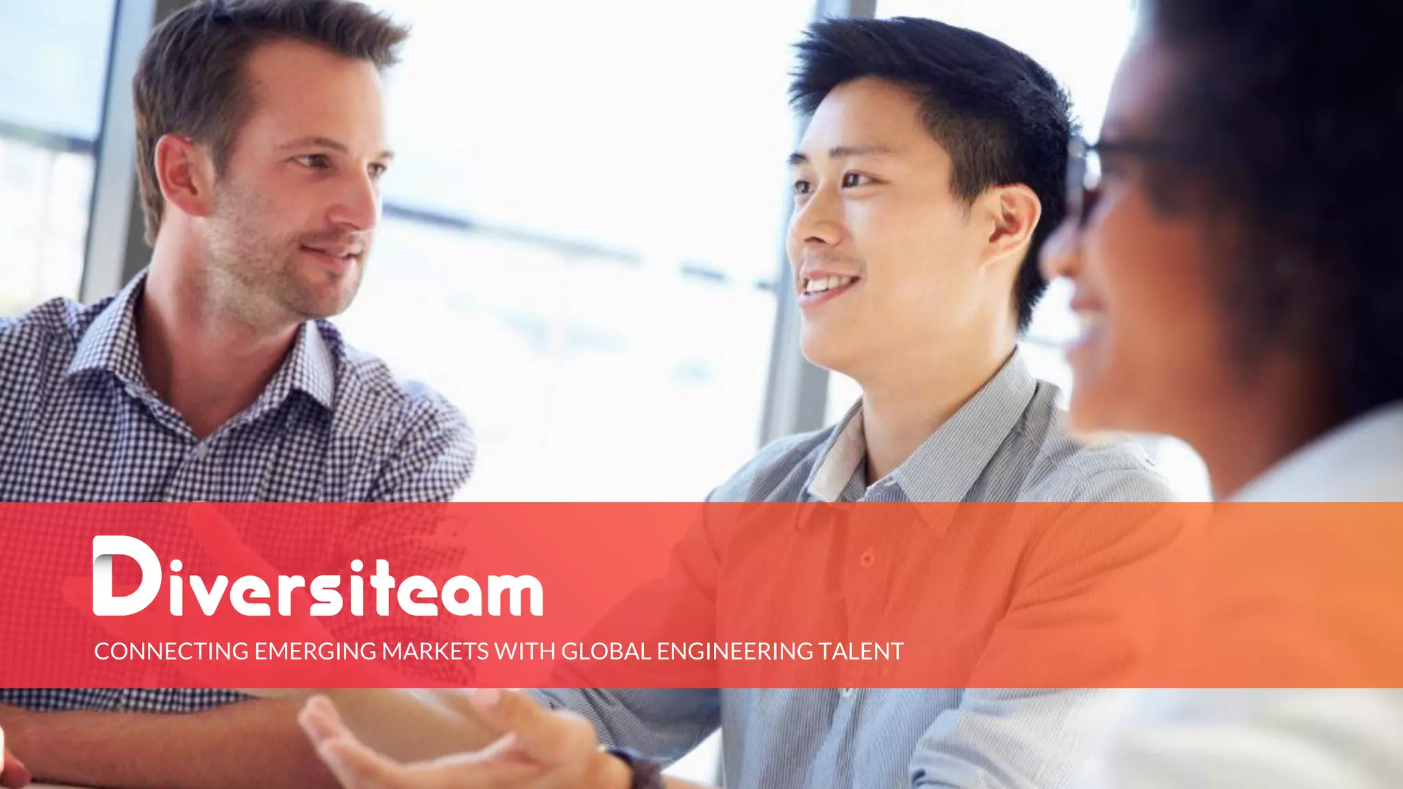 Cover slide of the Diversiteam pitch deck — 2019