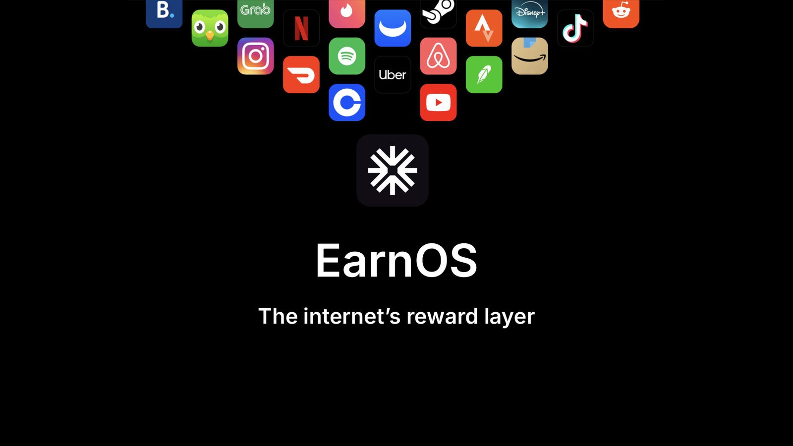 Cover slide of the EarnOS pitch deck — Seed 2024