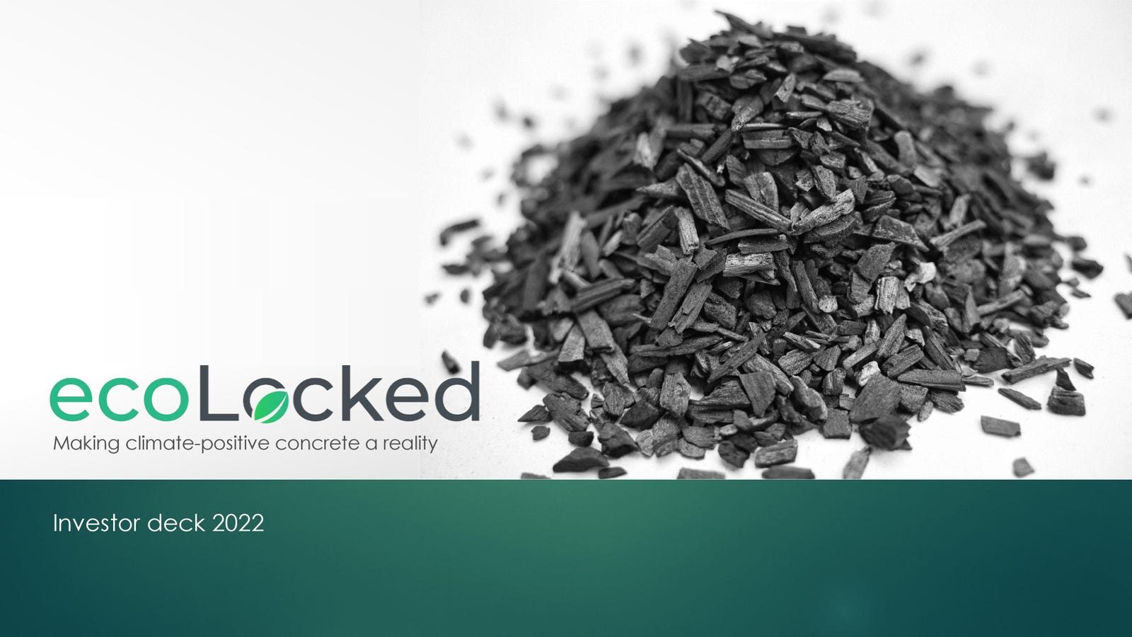 Cover slide of the EcoLocked pitch deck — Seed 2023