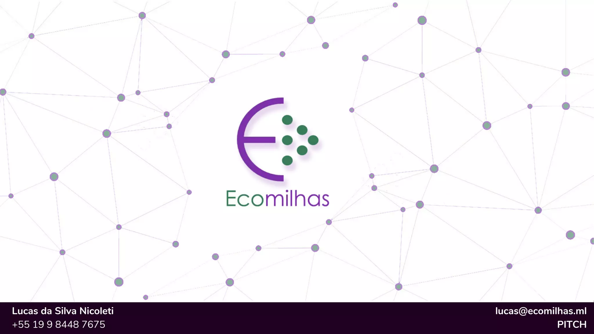 Cover slide of the Ecomiles Pitch Deck Teardown pitch deck