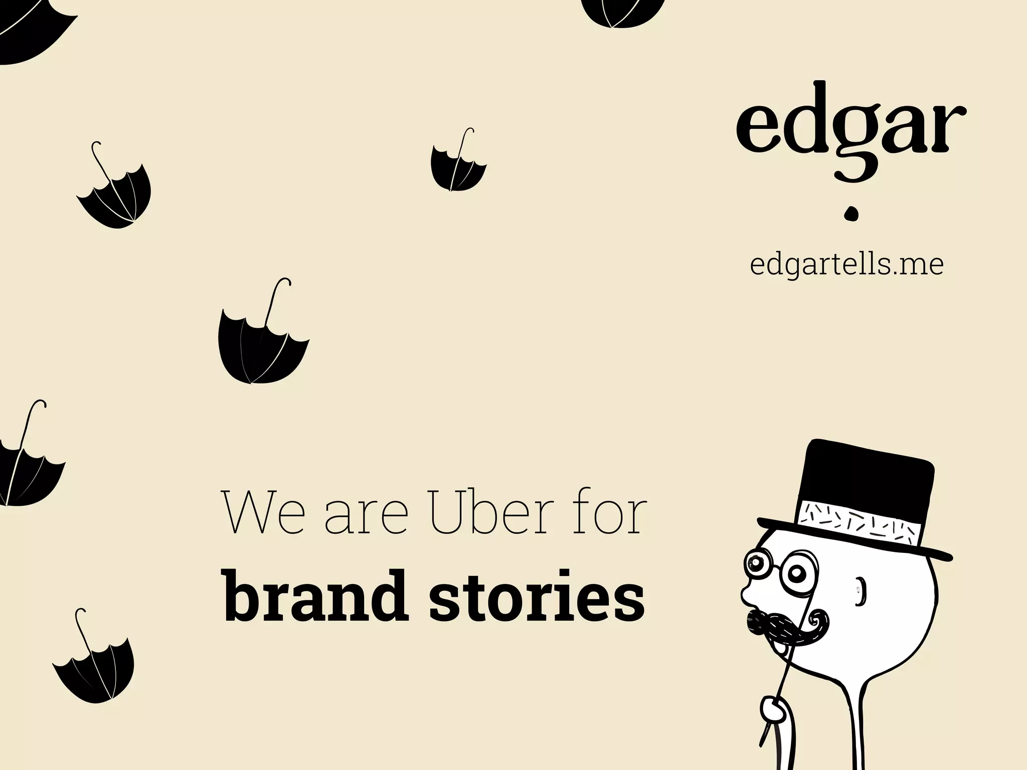 Cover slide of the Edgar pitch deck — Seed 2014