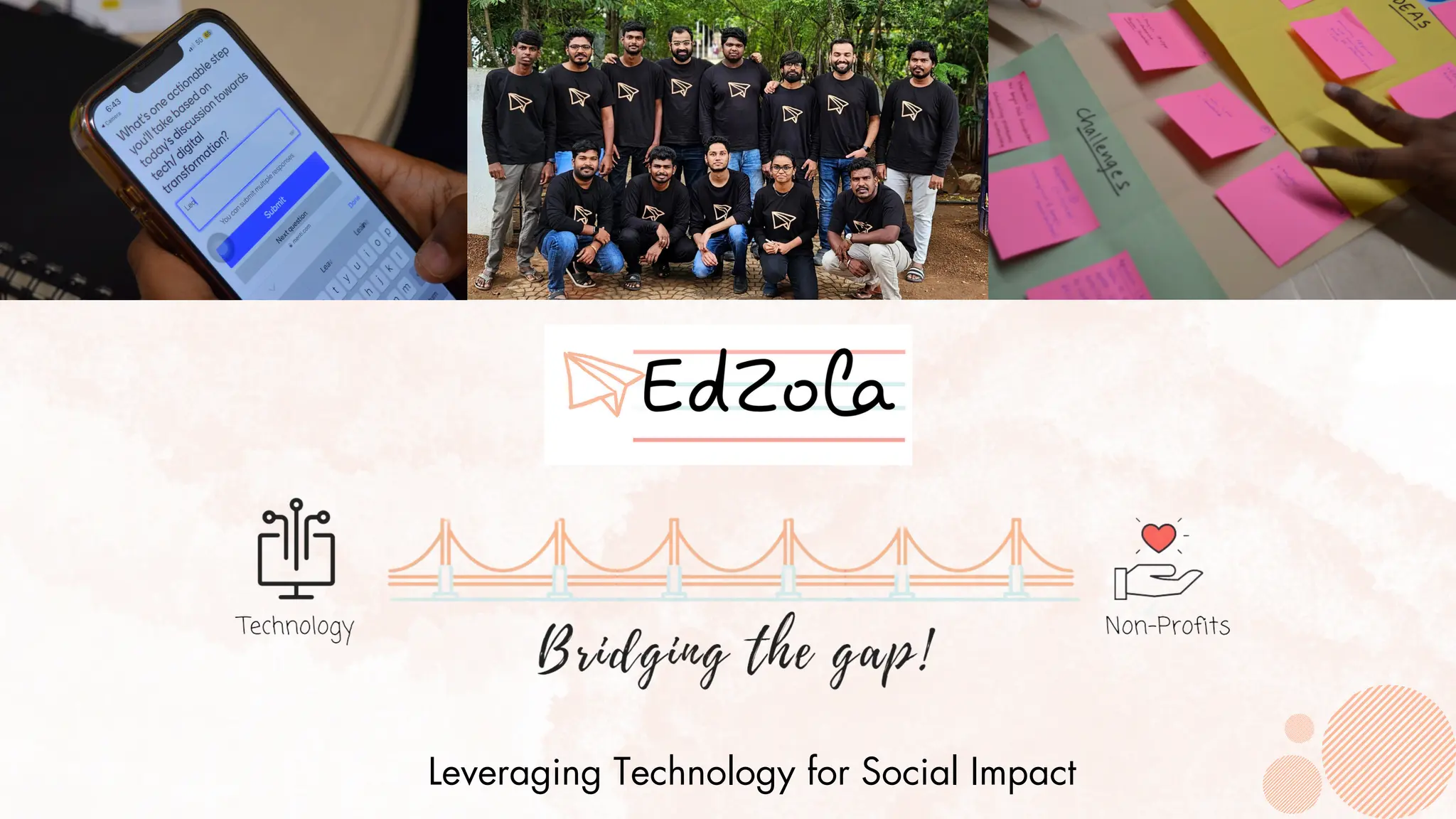 Cover slide of the EdZola Pitch Deck Teardown pitch deck