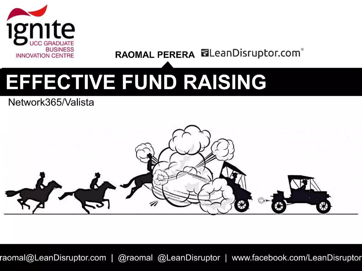 Cover slide of the Effective Fund Raising (Network365/Valista) pitch deck — Series C (Case Study) 2004