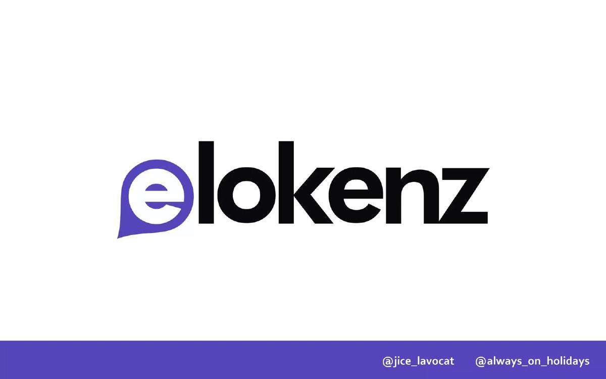 Cover slide of the Elokenz pitch deck — Pre-seed / Competition 2015