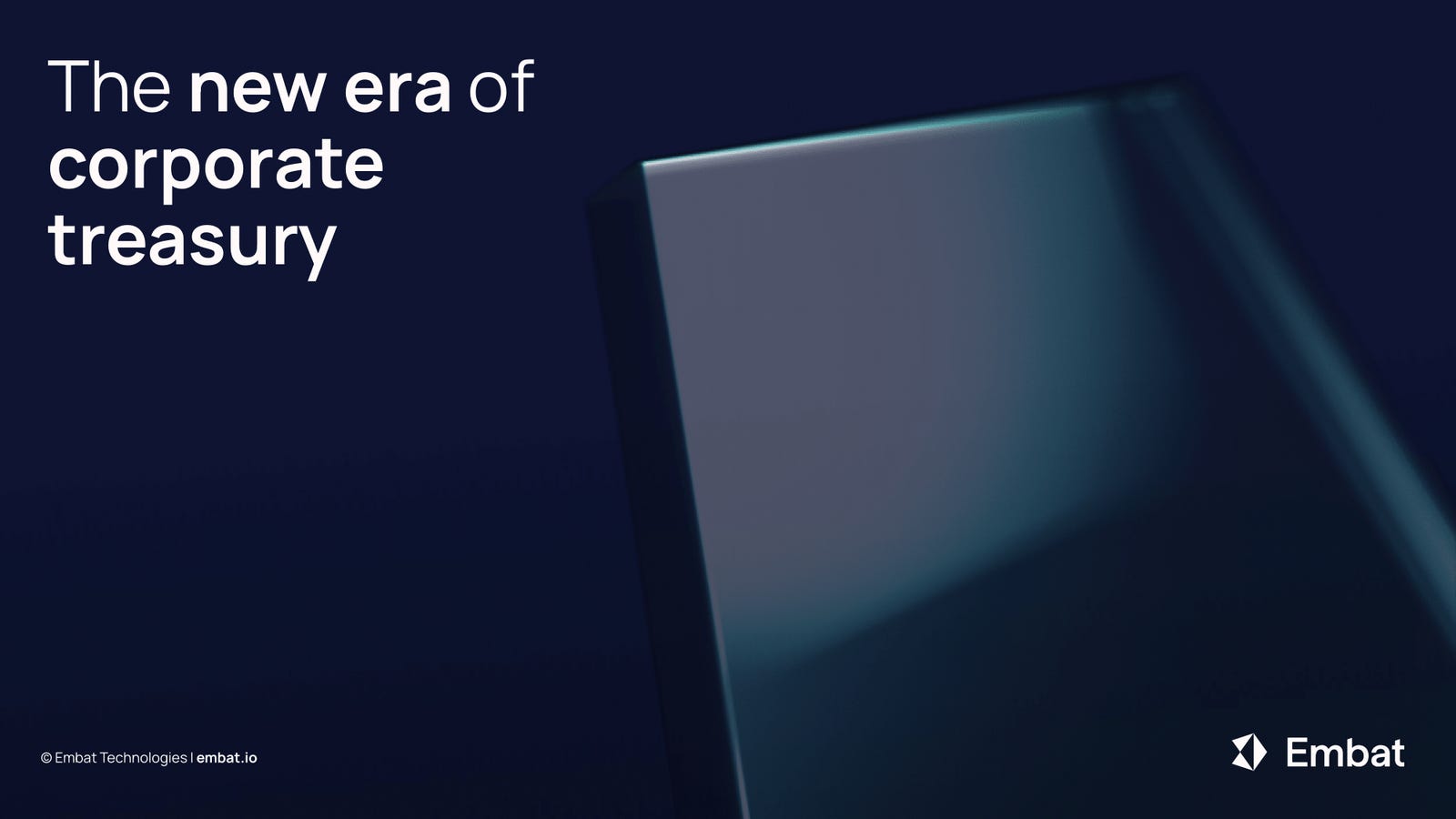 Cover slide of the Embat pitch deck — Series A 2024