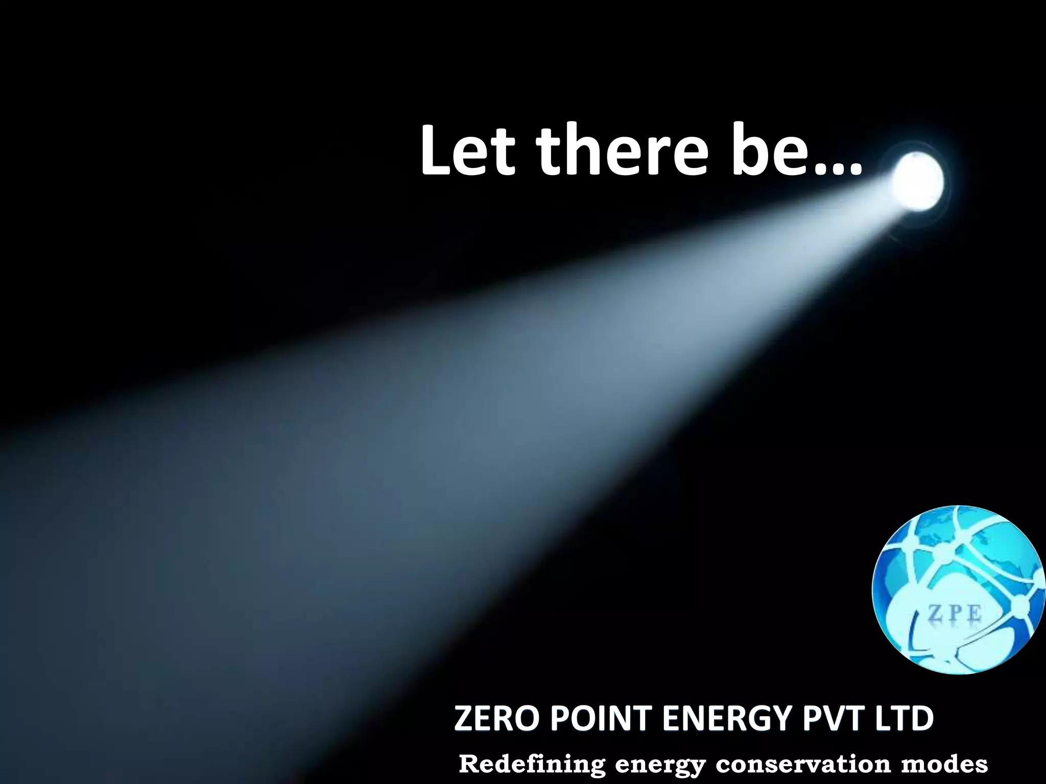Cover slide of the Energy Floors - Zero Point Energy Pvt Ltd pitch deck