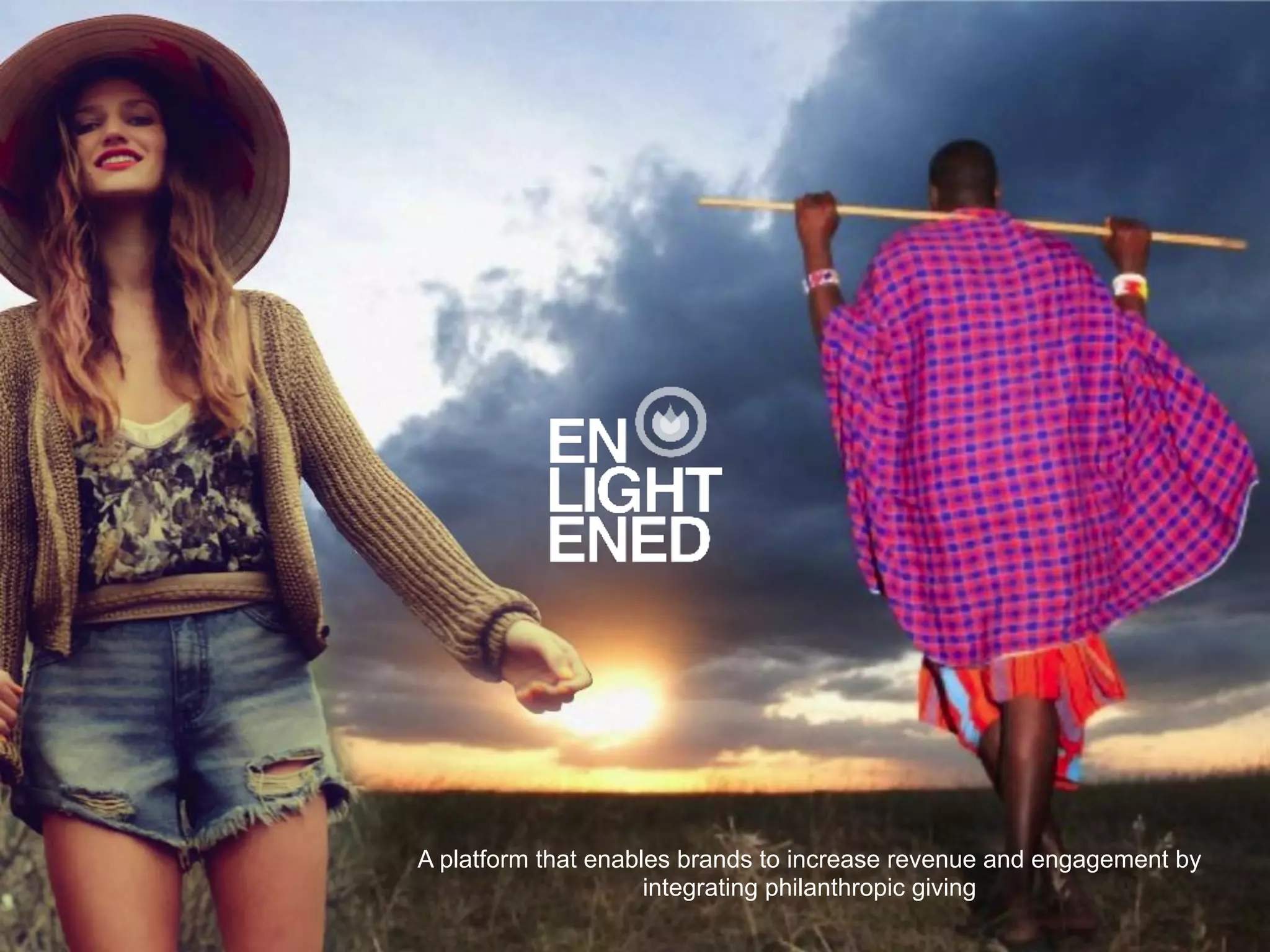 Cover slide of the Enlightened pitch deck — 2012