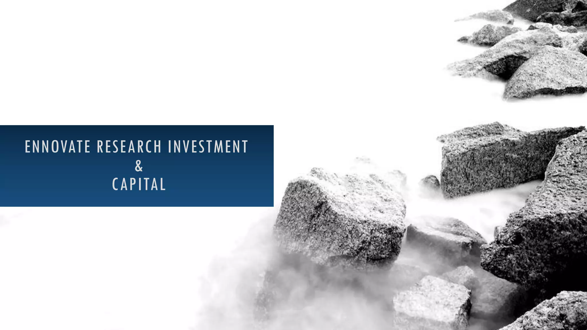 Cover slide of the Ennovate Research Investment & Capital pitch deck — Growth / Expansion 2015