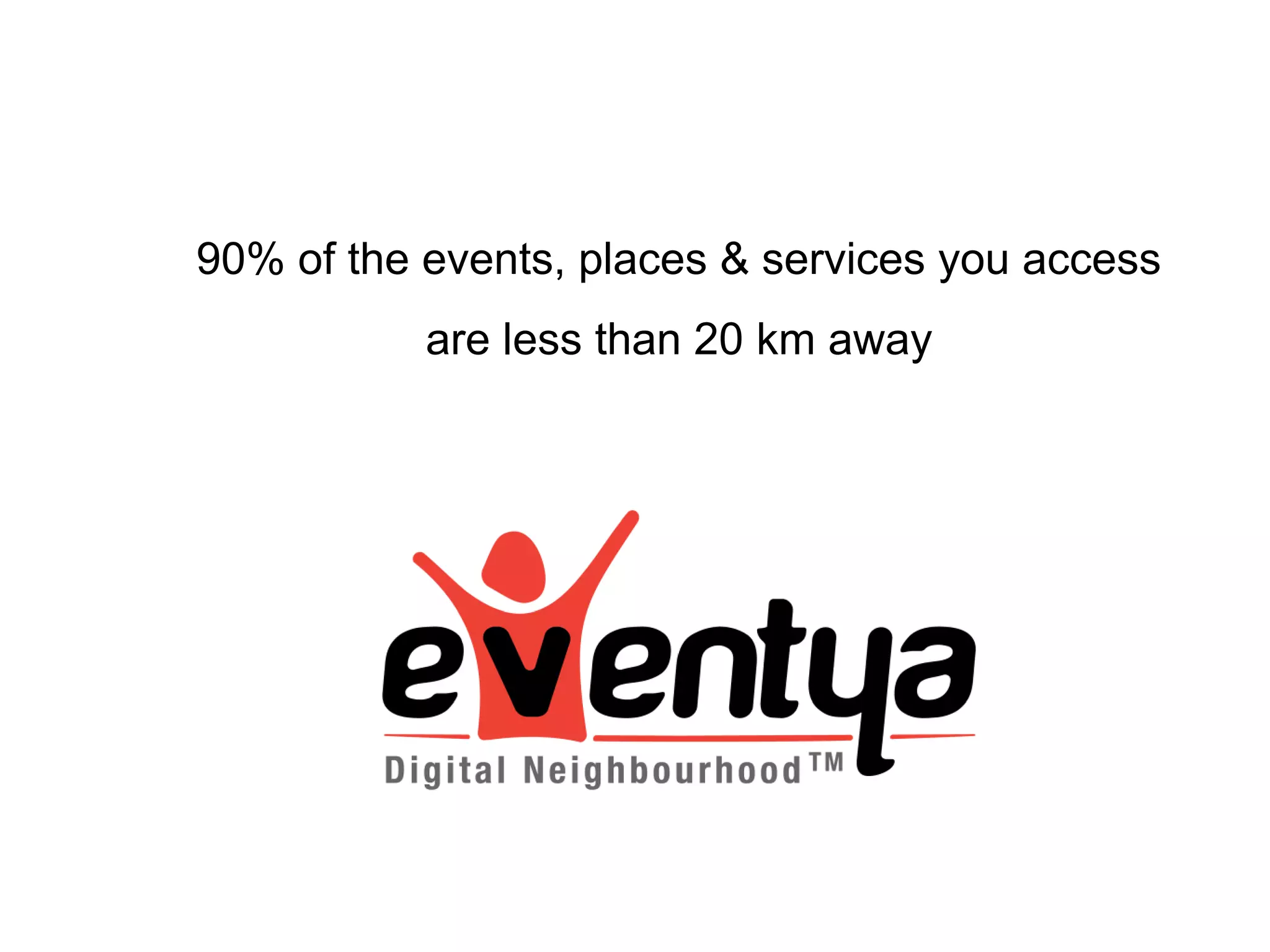 Cover slide of the Eventya pitch deck — Early Stage / Seed 2016