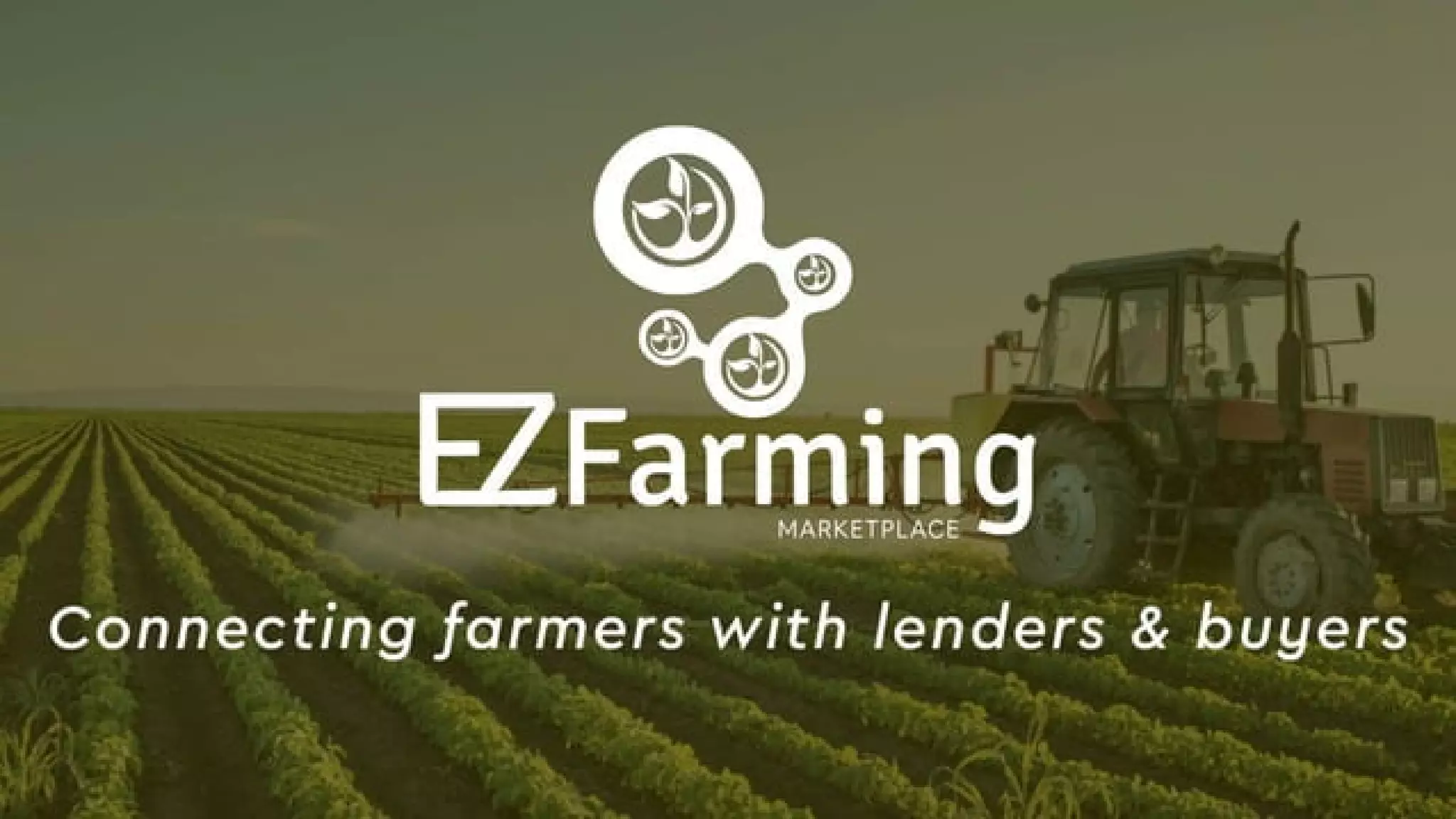 Cover slide of the EZFarming pitch deck