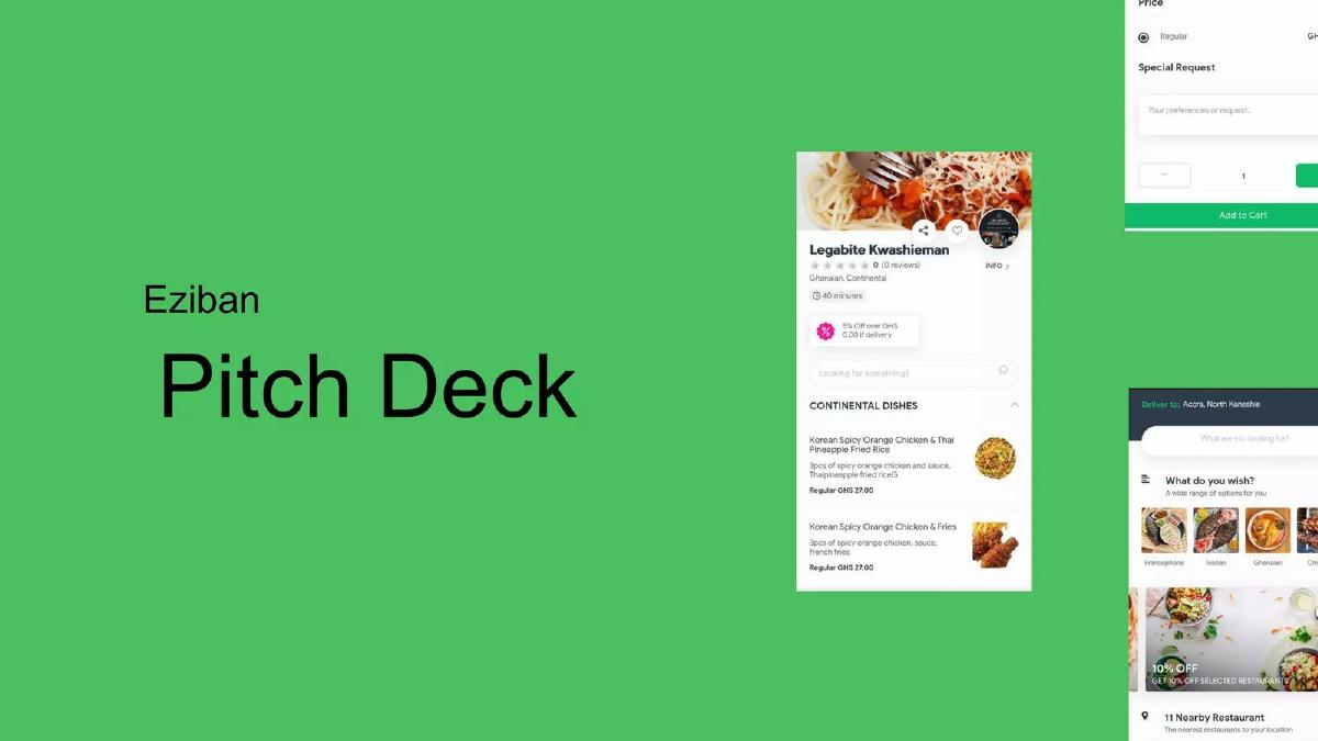 Cover slide of the Eziban pitch deck — Early Stage / Pilot 2021