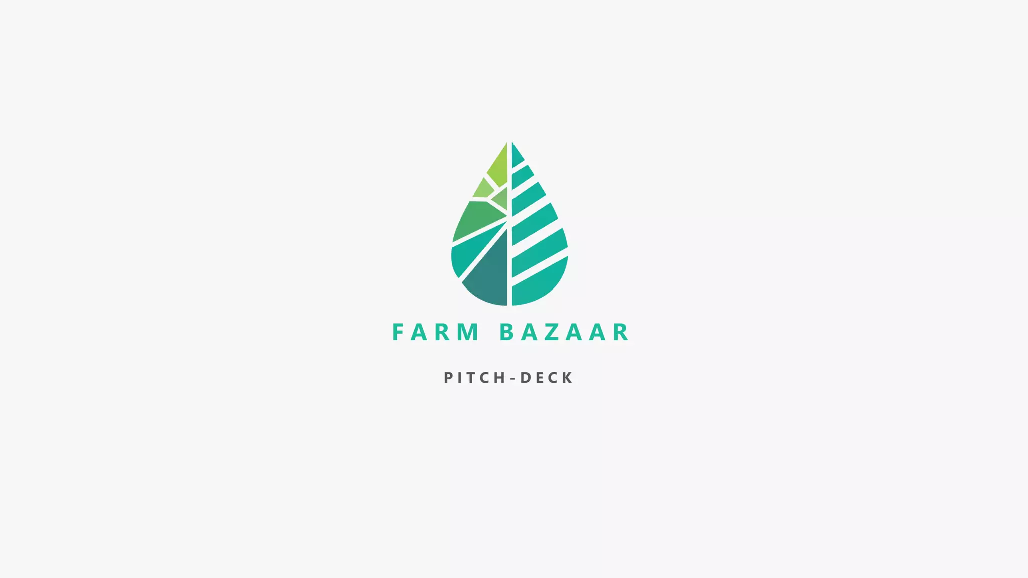 Cover slide of the Farm Bazaar pitch deck