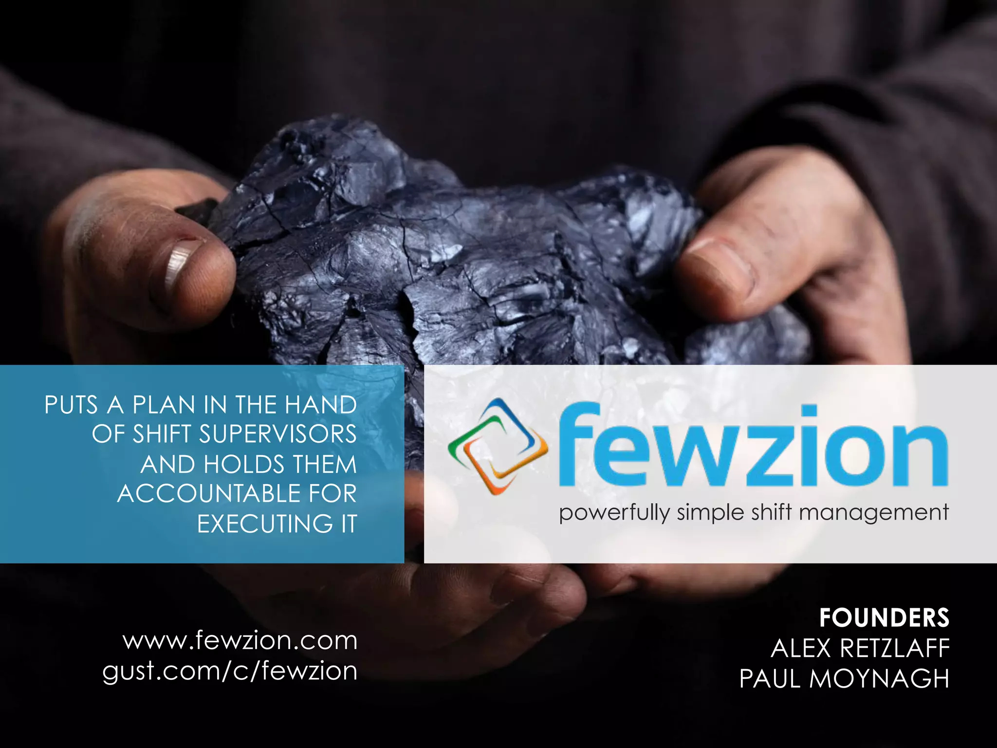 Cover slide of the Fewzion Pitch Deck Teardown pitch deck